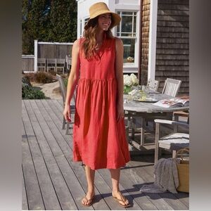 Frank & Eileen Daphne Sleeveless Popover Red Maxi Dress, Size Medium, New